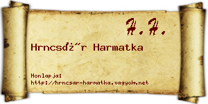 Hrncsár Harmatka névjegykártya
